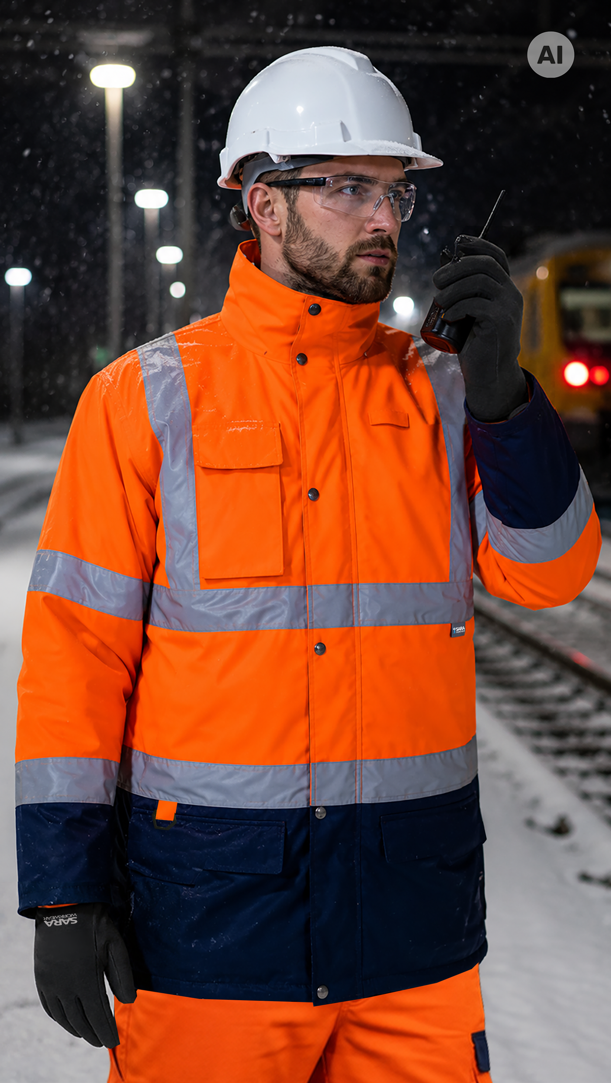 Kurtka długa ocieplana DROGOWIEC WINTER