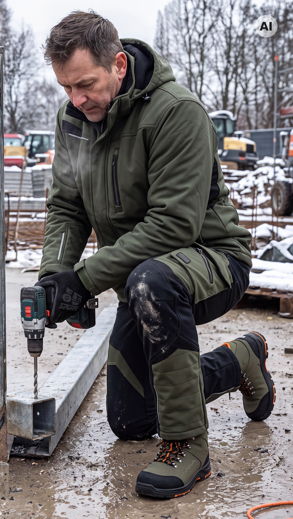 Spodnie do pasa softshell COMFORT WINTER