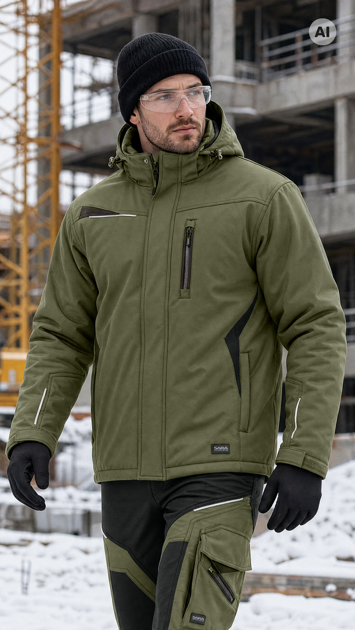 Lange gefütterte Jacke COMFORT WINTER