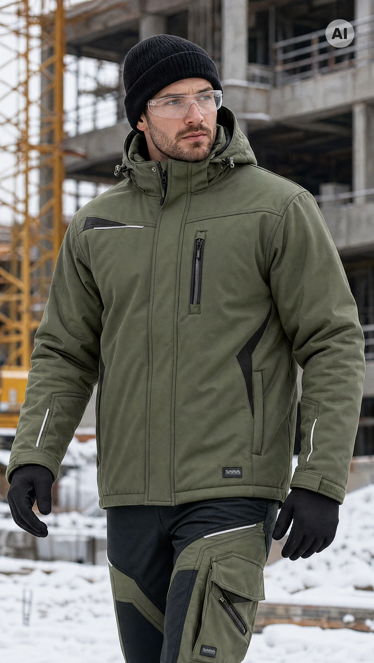 Kurtka długa ocieplana COMFORT WINTER