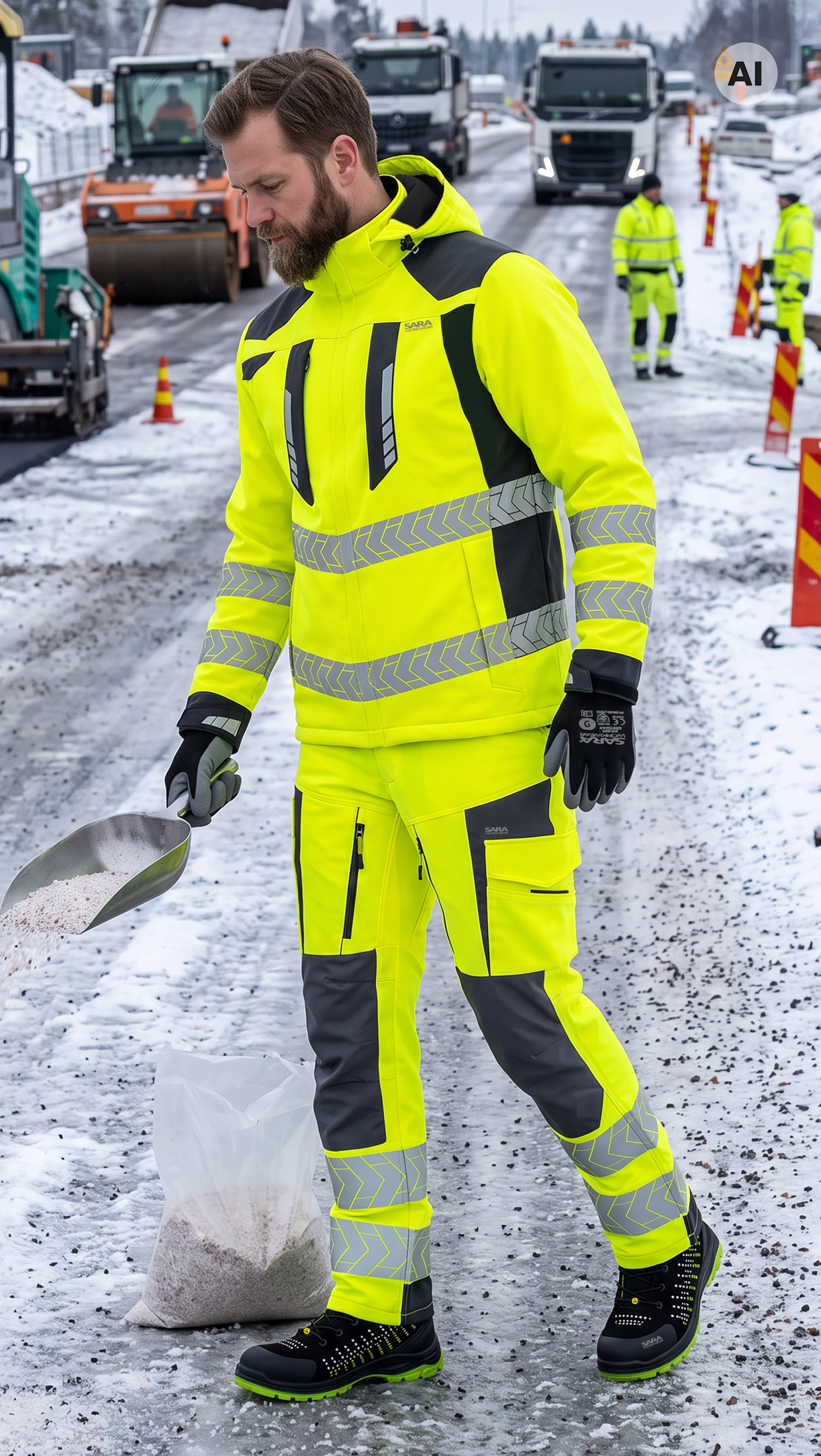 Lange gefütterte Jacke DROGOWIEC COMFORT WINTER