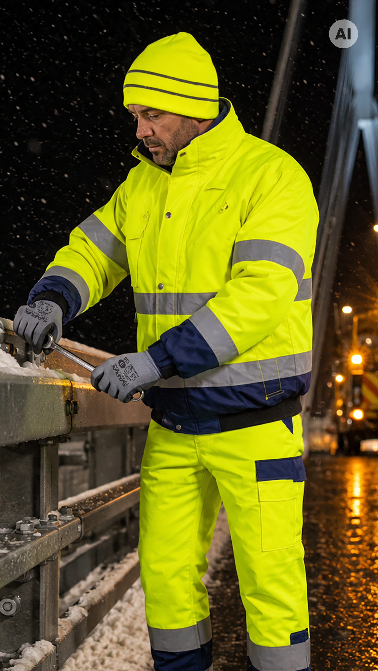 Kurze gefütterte Jacke 3 in 1 DROGOWIEC WINTER