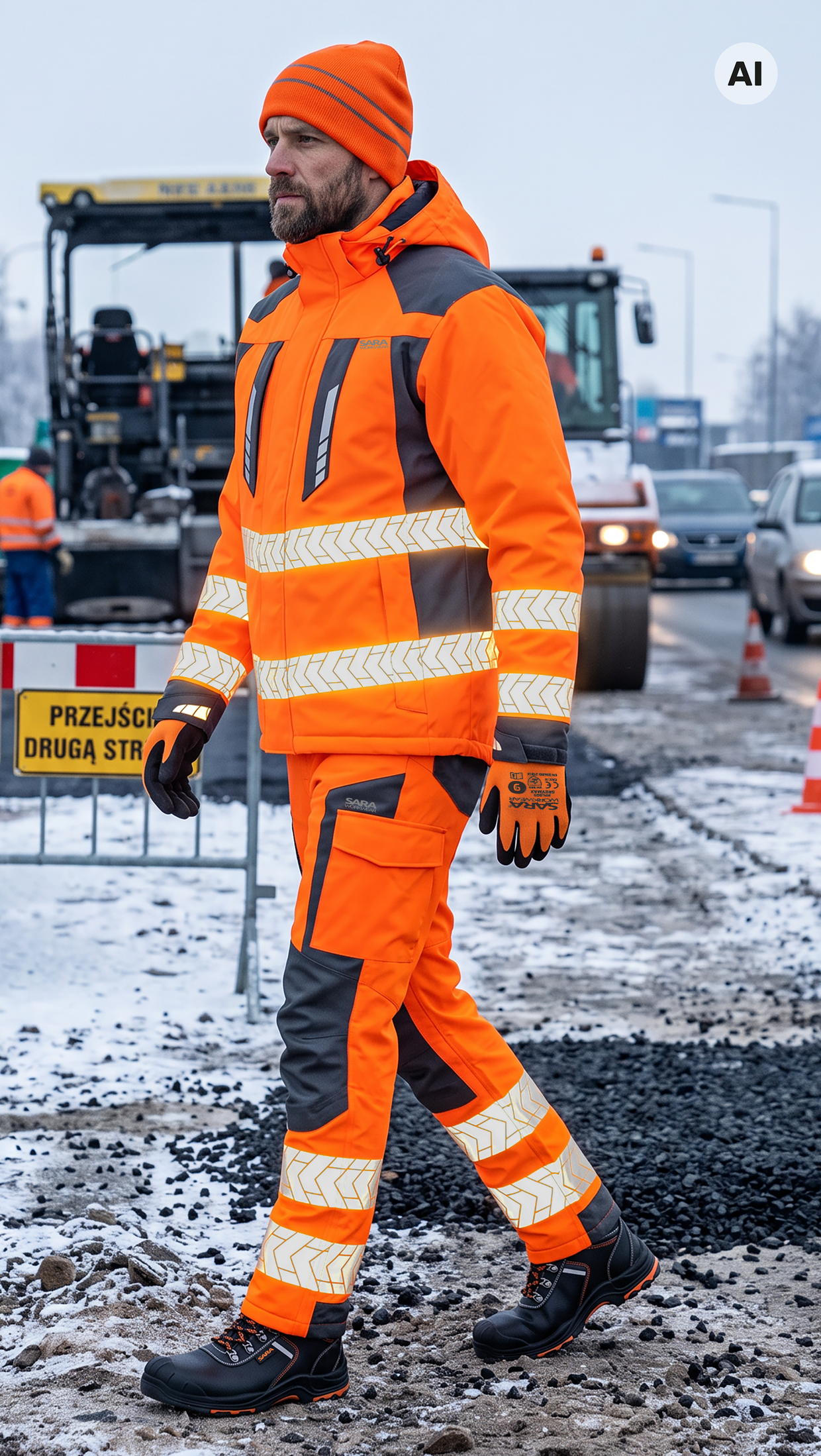 Kurtka długa ocieplana DROGOWIEC COMFORT WINTER