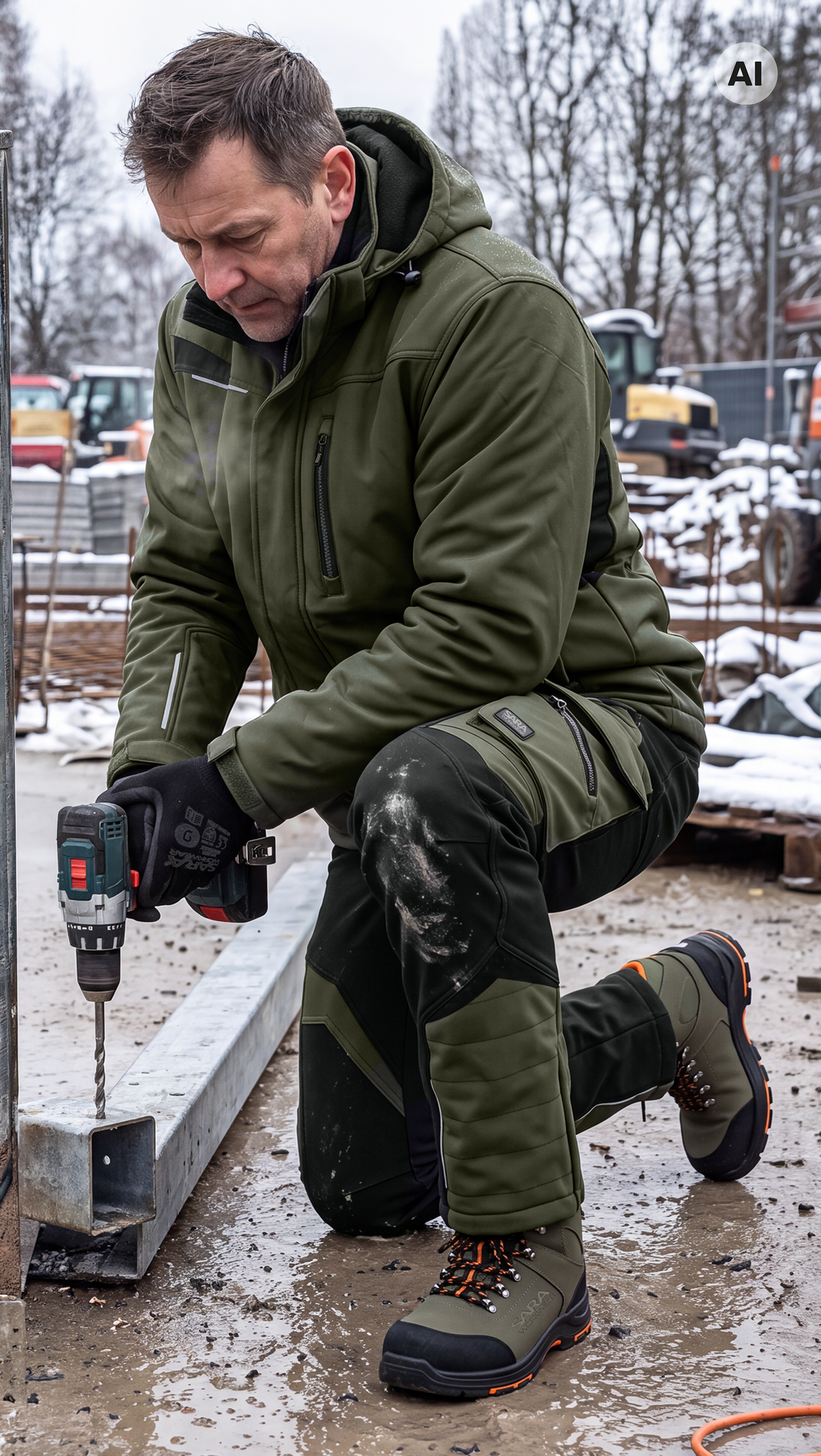 Spodnie do pasa softshell COMFORT WINTER