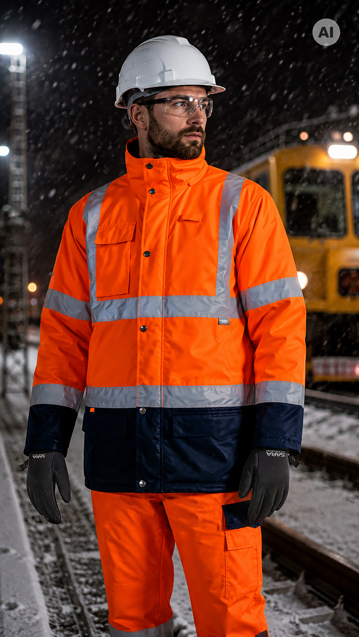 Lange gefütterte Jacke DROGOWIEC WINTER