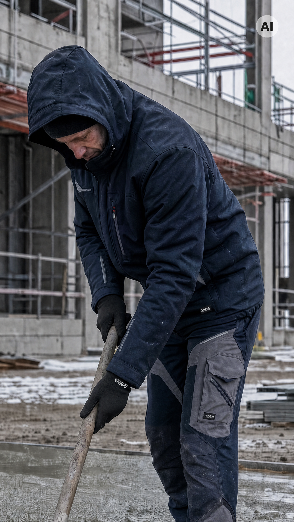 Kurtka długa ocieplana COMFORT WINTER
