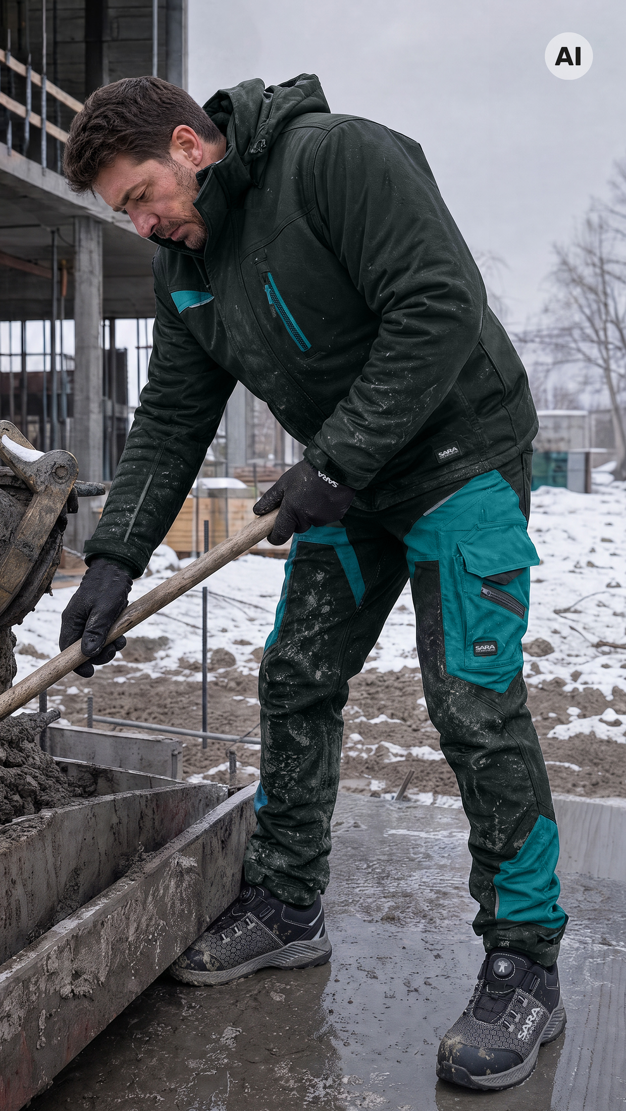 Spodnie do pasa softshell COMFORT WINTER