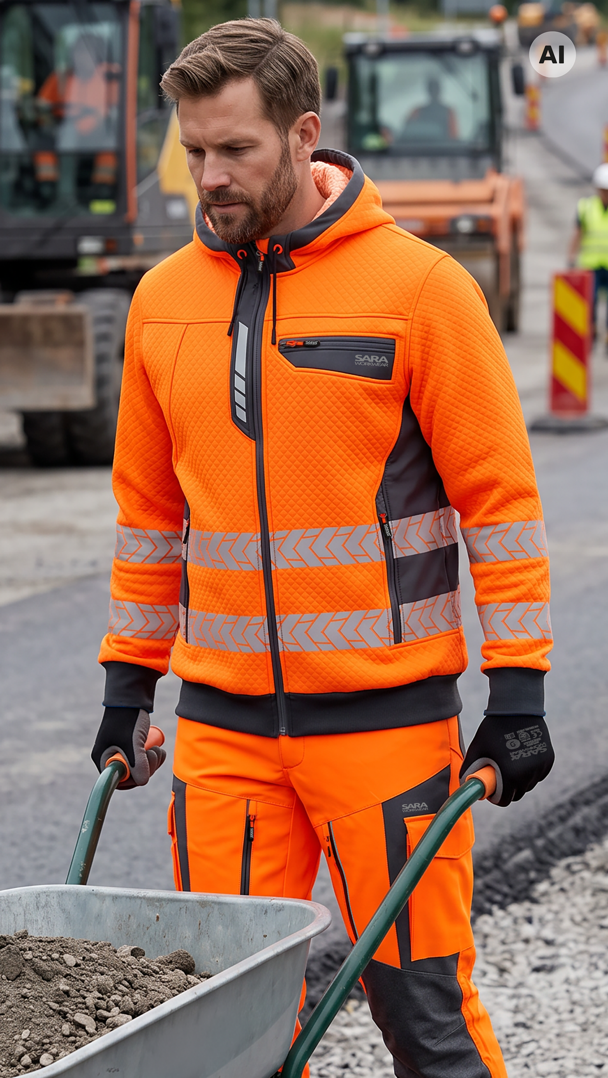 Kapuzenpullover mit Reißverschluss DROGOWIEC COMFORT