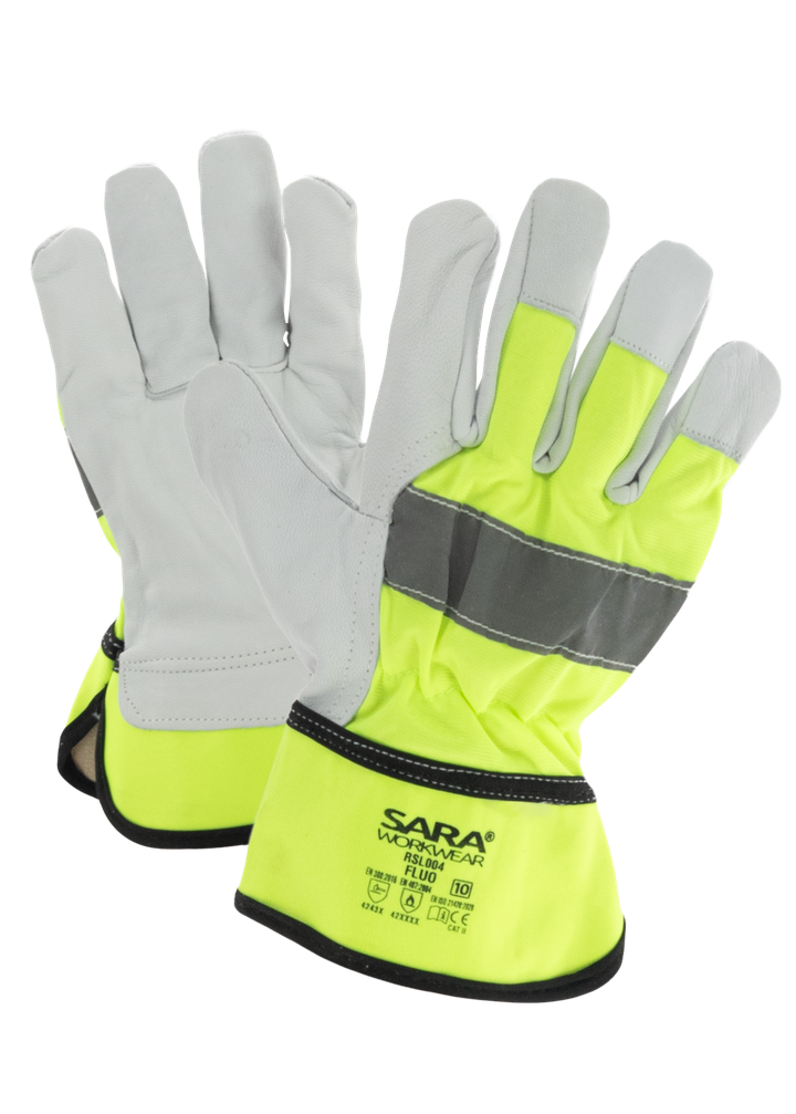 Rękawice ze skóry licowej RSL004 FLUO