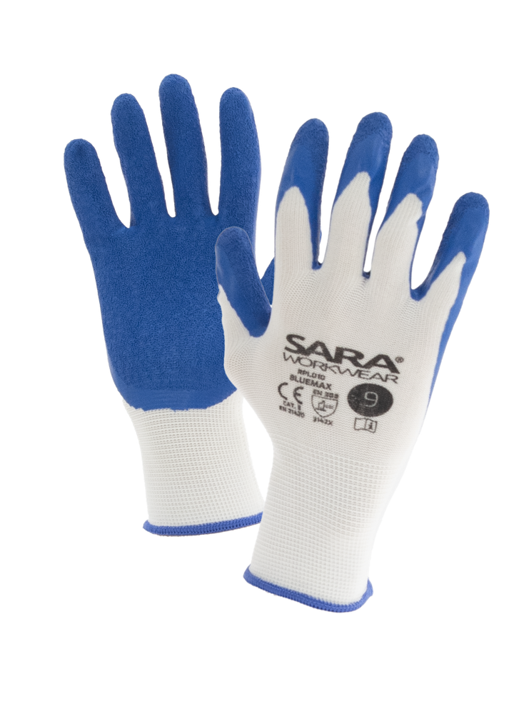 Rękawice powlekane lateksem RPL010 BLUEMAX