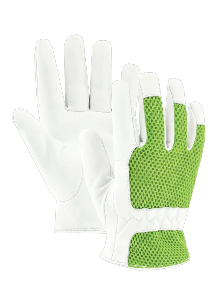 Rękawice ze skóry licowej RSL001 GARDEN  FLUO