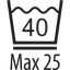 Maksymalna temperatura prania 40°C proces łagodny (max 25) - recipe